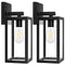BRIGHTEVER 2-PACK OUTDOOR LIGHT FIXTURES WALL MOUNT WATERPROOF B04018P2PK-BK - Like New