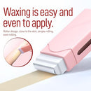 Waxfans Roll-on Waxing Kit with Wax Warmer and Rose Scented Rolls - Pink Like New