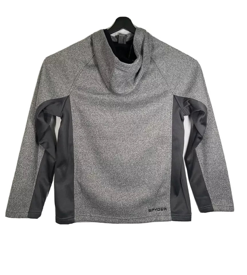 SPYDER MENS ACTIVE BOUNDLESS HALF ZIP PULLOVER HOODED - SIZE: L - HEATHER GRAY - Brand New