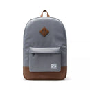 HERSCHEL HERITAGE BACKPACK SYNTHETIC LEATHER 21.5L - GRAY/TAN - Like New