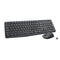 LOGITECH MK235 WIRELESS KEYBOARD MOUSE COMBO USB RECEIVER LONG BATTERY BLACK - Brand New