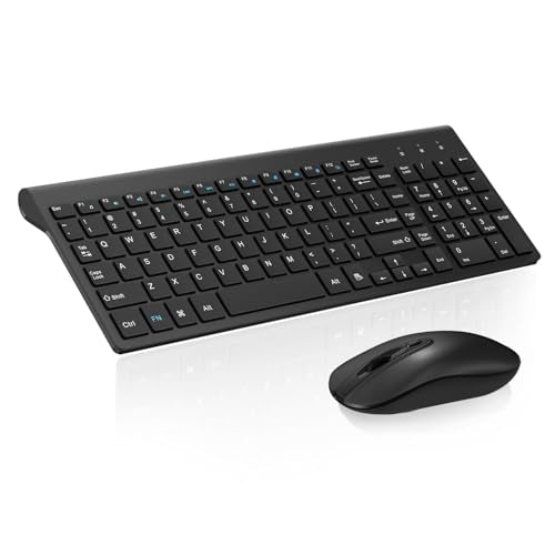 CIMETECH EASYTYPING KF10 WIRELESS KEYBOARD MOUSE COMBO SCISSOR SWITCH - BLACK Like New