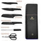 ZEEKMUSS KNIFE SET 6-PIECE STAINLESS STEEL BLOCK KITCHEN SCISSORS CDS-6 - BLACK Like New