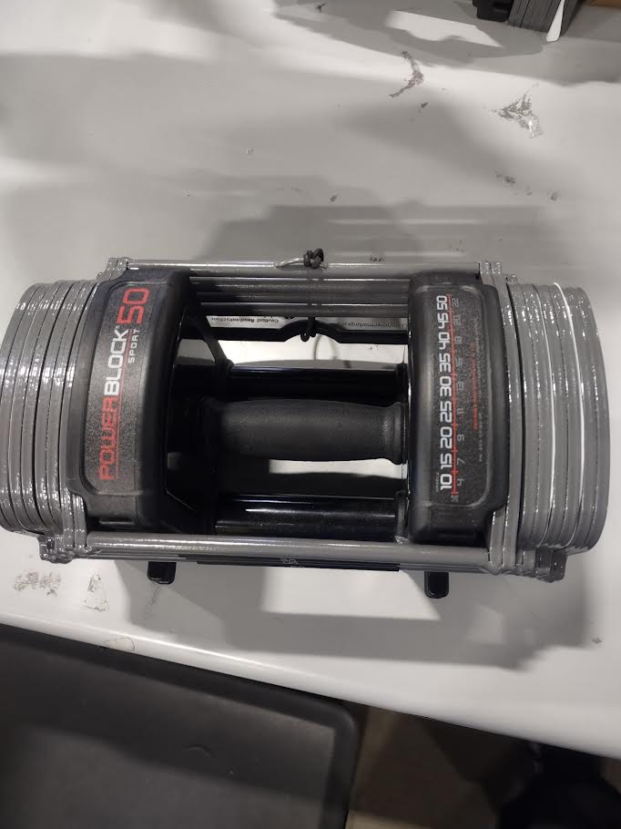 POWERBLOCK SPORT 50, 5-50 LB, 1 PIECE- GRAY - Like New