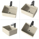Concrete Rectangular Vessel Sink - 16"X12" Above Counter Bowl, Beige-Gray - Like New