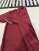 TIGER WOLF 3 BUTTON POLO SHIRT - SIZE: MEN M - MAROON/BLACK/WHITE - Like New