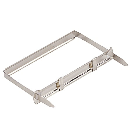 OFFICE DEPOT BRAND PAPER FASTENER SETS 2" BASE 2 3/4" PRONGS, BOX OF 50 - SILVER - Like New