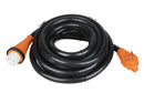 EPICORD 30' 50AMP RV CORD CONNECTOR PLUG W/HANDLES HEAVY DUTY - BLACK/ORANGE - Brand New