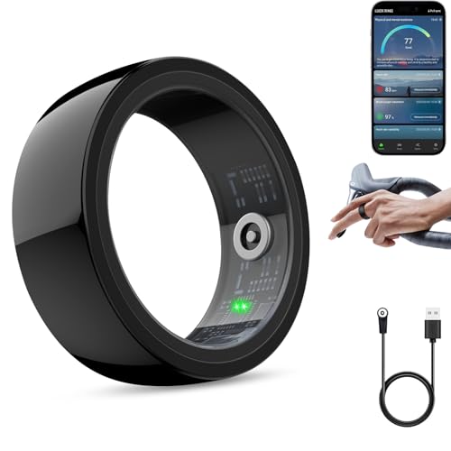 NUDZENI SMART RING HEALTHTRACKER - SIZE 11 - BLACK - Like New