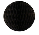 GENERIC 8IN/20CM HONEYCOMB PAPER BALL WITH RIBBONS - BLACK - Like New