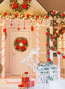 24 IN Christmas-Wreath, Christmas-Wreaths-for-Front-Door, Pre-Lit Wreath - Brand New