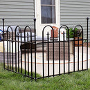 Sunnydaze Strasbourg 6' Set of 2 Steel Decorative Garden Fence Panels : Black - Like New