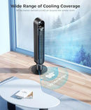 AZONANOR TOWER FAN BEDROOM OSCILLATING BLADELESS 12H REMOTE TST10-RKW - GRAY Like New