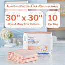 McKesson Ultra Underpads, Heavy Absorbency, Elderly, 30 x 30 in, 100 ct - Brand New