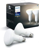 Philips - Hue BR30 Bluetooth Smart LED Bulb (2-Pack) 9290018194 - White Like New