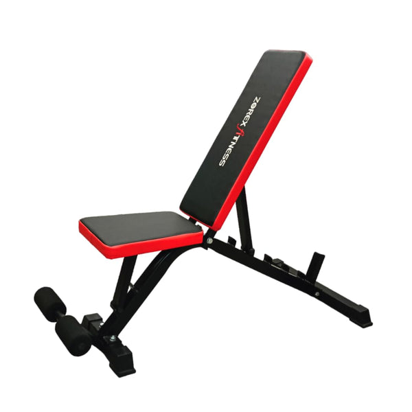 ZOREX FITNESS ZF-101 ADJUSTABLE BENCH GYM MULTIPURPOSE WEIGHT - BLACK/RED - Like New