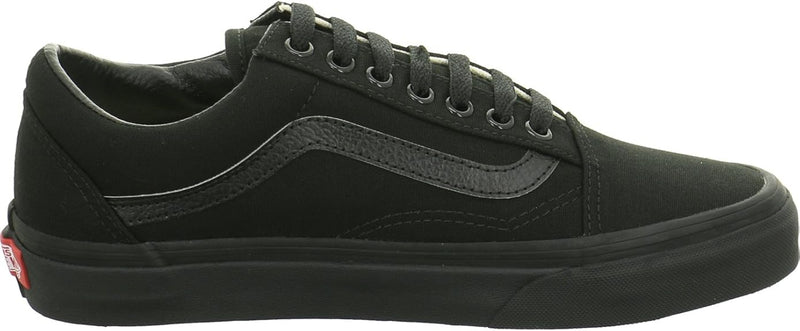 VANS OLD SKOOL UNISEX ADULTS' LOW-TOP TRAINERS, SIZE 7 - BLACK/BLACK - Like New