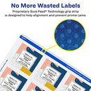 AVERY MATTE SQUARE LABELS, Sure Feed, 4"x4", 200 Labels, 94100 - White - Brand New