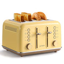 BUYDEEM DT640 4-Slice Toaster, 7 Shade Settings, 1.5" Wide Slots - Yellow - Brand New