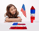 TYTAN Tiles Magnetic Toy Tiles 60 Pieces Red White Blue Stem Certified - NEW - Brand New