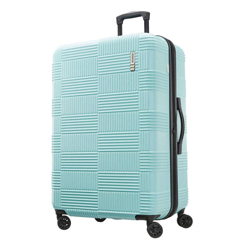 AMERICAN TOURISTER NXT HARDSIDE LARGE CHECKED SPINNER SUITCASE - MINT GREEN - Like New