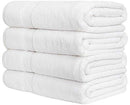 Pleasant Home Bath Towels Set 4 Pack 32” x 55” 100% Cotton GSM 500 Towels White - Brand New