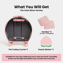 VETRESKA Pet Carrier with 1 Stickers and 2 Mats, Pink Pet - Like New