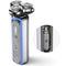 HULUNI ELECTRIC RAZOR FOR MEN 3D MAGNETIC ELECTRIC SHAVER - SLIVER-BLUE - Like New