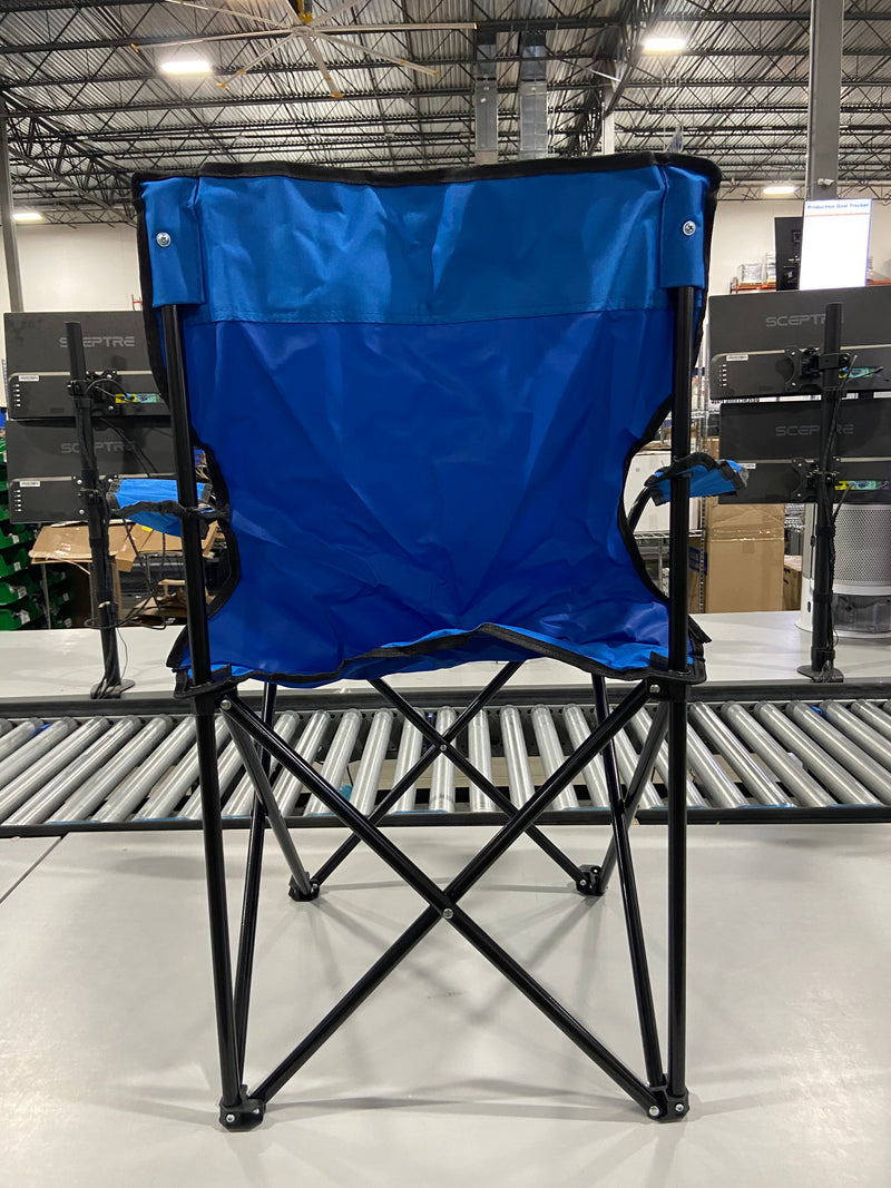TREK OUTDOOR LIVING SOLUTIONS HEAVY DUTY CAMPING CHAIR - BLUE - Brand New