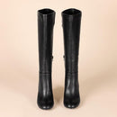 AMAZON ESSENTIALS WOMEN'S TALL HEEL BOOT - SIZE: WOMEN 6.5 - BLACK - Like New