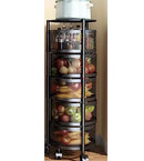 Boncun Rotating StorageRackKitchen vegetableStorage Organizer 5 Tier -Black - Brand New