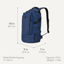 SWISSGEAR CITY PACK, SLIM PROFILE, 15.9L, 18-INCH SA3598 - NAVY BALLISTIC - Brand New