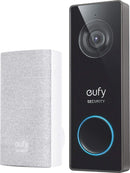 eufy T8202 Security Wired 2K Video Doorbell - White Base, Black - Scratch & Dent