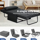 VONANDA 4 IN 1 ADJUSTABLE SOFA BED FOLDING CHAIR/OTTOMAN - DARK - Scratch & Dent