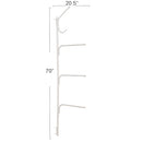 Household Essentials Hinge-It Clutterbuster Valet Family Towel Bar - White - Brand New