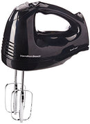 HAMILTON BEACH HAND MIXER WITH SNAP-ON CASE 62683G - BLACK - Like New