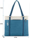 WXNOW WOMEN LAPTOP TOTE BAG CANVAS HANDBAG PURSE SHOULDER BAG - BLUE - Like New