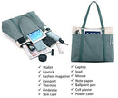 WXNOW WOMEN LAPTOP TOTE BAG CANVAS HANDBAG PURSE SHOULDER BAG - GREEN - Like New