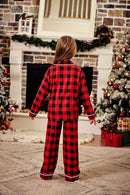 Arshiner Pajamas Set for Girls Plaid Long Sleeve Lounge Set Button Down Pj Sets - Brand New