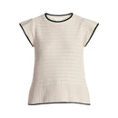 TIME AND TRU FLUTTER SLEEVE SWEATER, LIGHTWEIGHT - SIZE: WOMEN M - PAPYRUS BEIGE - Brand New