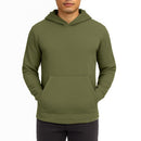 BLUE ICE MEN'S WAFFLE KNIT THERMAL PULLOVER HOODIE - SIZE: MEN MEDIUM - OLIVE - Brand New