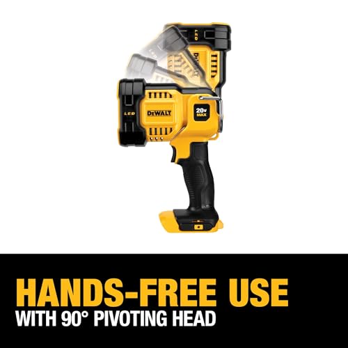 DEWALT 20V MAX LED WORK LIGHT HANDHELD SPOTLIGHT DCL043 - BLACK/YELLOW - Like New