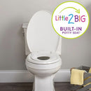 Little2Big Toilet Seat Built-In Toddler Potty Training Seat Slow Close ELONGATED - Brand New