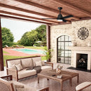 Hunter 52" Aeronaut Outdoor Smart Ceiling Fan, LED Light, Remote, Black - Like New