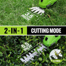 WORKPRO 7.2V CORDLESS GRASS SHEAR SHRUBBERY TRIMMER 5.5" 3.5" PLYL-98 - GREEN - Like New
