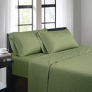 BIBB HOME 1500 SERIES DAMASK STRIPE 4 PIECE SHEET SET, FULL SIZE - SAGE - Brand New