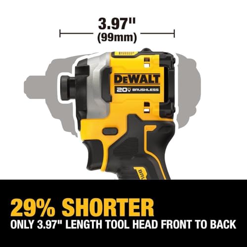 DEWALT ATOMIC 20V MAX 1/4 in. BRUSHLESS CORDLESS IMPACT DRIVER KIT - YELLOW - Like New
