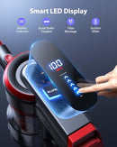 WLUPEL CORDLESS VACUUM CLEANER, 450W/38KPA, LED SCREEN, 55 MINS RUNTIME - RED - Like New
