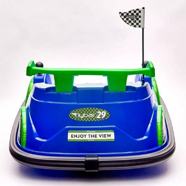 FLYBAR FUNPARK RACER RIDE-ON BUMPER CAR VEHICLE KIDS TODDLERS - BLUE/GREEN - Like New