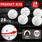Jecery 24 Pcs Plastic Practice Baseballs White Lightweight Training Balls - Like New